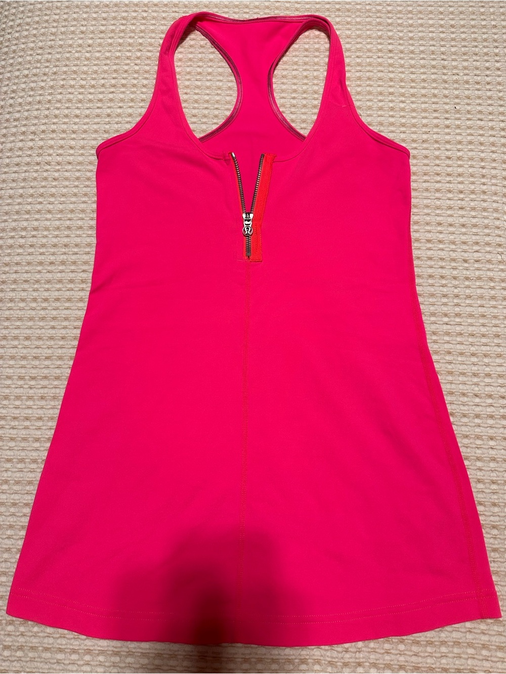 Vintage lululemon athletica Hot Pink Racerback Tank with Front Zip